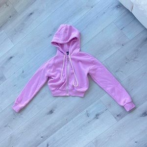 forever 21 cropped purple jacket